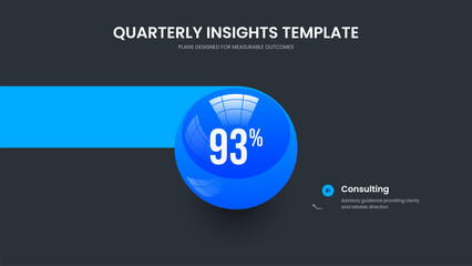 Project Review 1 Option Diagram Frame Template. Colorful Planning One Element Chart Slideshow Layout. Consulting Introduction Presentation Design Vector Illustration.