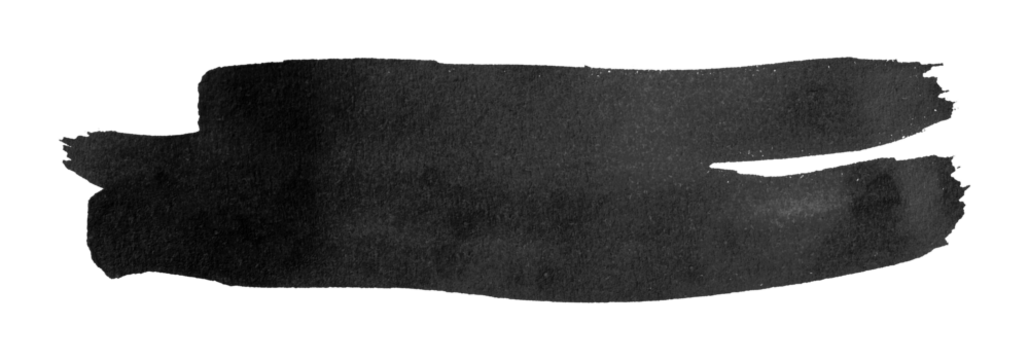 black watercolor background. Artistic hand paint. Isolated on transparent background.