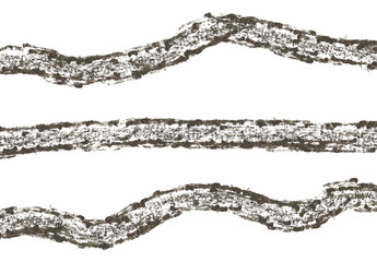 Hand made Hand-drawn charcoal lines rough textured strokes Vector artistic element for design projects