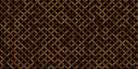 Fabric geometric art. Circle repeat seamless pattern.