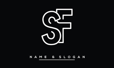 SF, FS Abstract Letters Logo Monogram