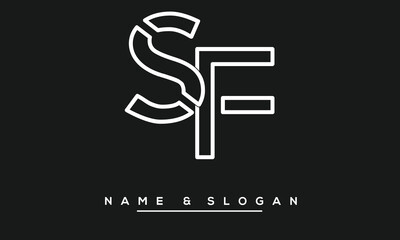 SF, FS Abstract Letters Logo Monogram