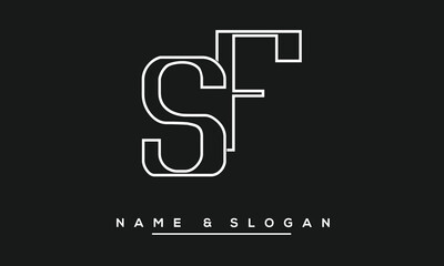 SF, FS Abstract Letters Logo Monogram