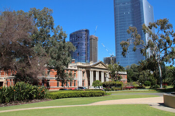 old brick hall (supreme court of western australia) at the stirling gardens in perth in australia 