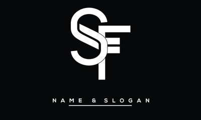 SF, FS Abstract Letters Logo Monogram