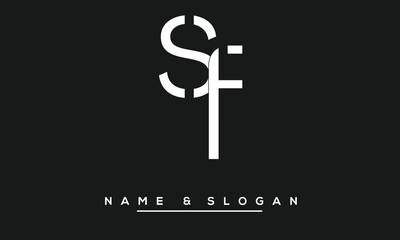 SF, FS Abstract Letters Logo Monogram