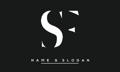 SF, FS Abstract Letters Logo Monogram