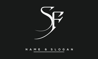 SF, FS Abstract Letters Logo Monogram