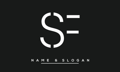SF, FS Abstract Letters Logo Monogram