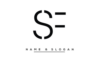 SF, FS Abstract Letters Logo Monogram