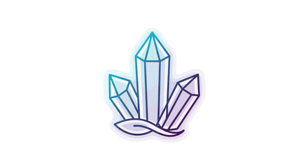 Radiant crystal cluster with vibrant gradient glow symbolizing growth, healing, and natural energy for modern wellness brands