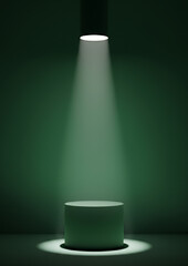 empty Display green table lamp