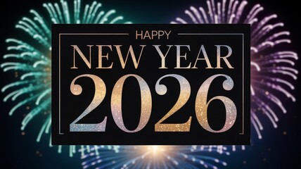 Modern red holiday card: white greeting, gold pine, burgundy leaves, and geometric snowflakes in festive layout