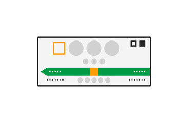 駅看板のシンプルなアイコン_中央線