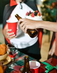 People having fun at Halloween party