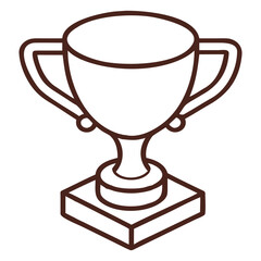 A trophy cup icon outline vector