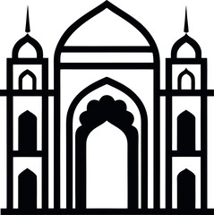 taj mahal vector illustration