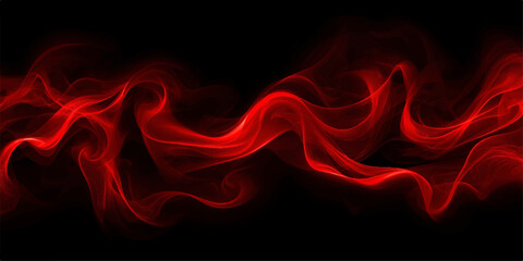 Abstract red smoke flowing on a dark background © HooD