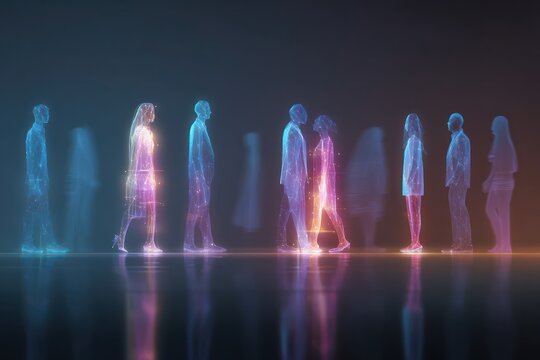 Holographic Customer Segmentation Analysis, Futuristic