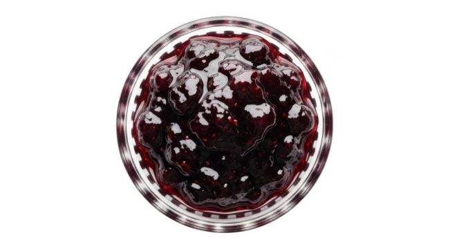 Abstract deep red liquid with white swirls isolated on transparent background