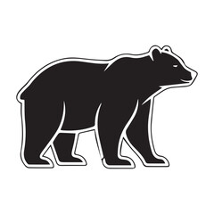 silhouette of a polar bear