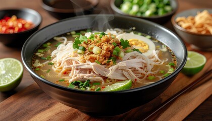 Chicken Soto Soup with Rice and Lime