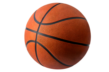 Orange basketball isolated on transparent background
