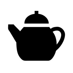 Vector art of black teapot