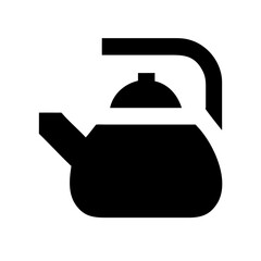 Vector art of black kettle