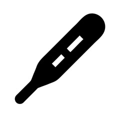 Vector art of black thermometer