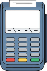 Vector Illustration of a POS Payment Terminal