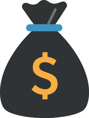 Money Bag Icon with Dollar Sign
