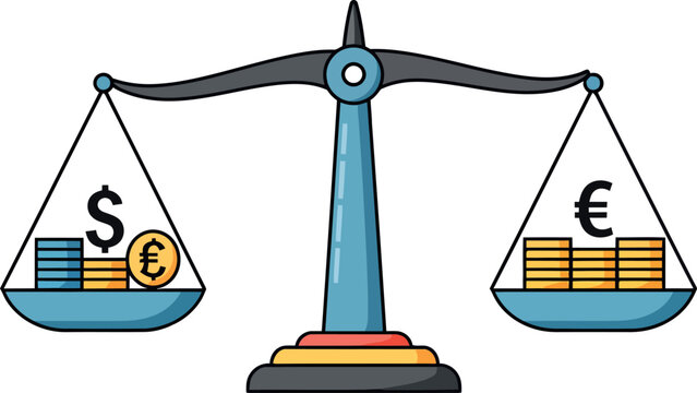 Dollar vs Euro: Currency Balance Scale