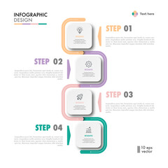 Infographic vector template 4 options or step 3d color style for start up, logic analysis, presentation, business strategy, theory basic operation 10 eps