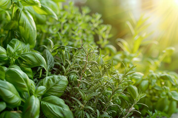 Obraz premium fresh basil leaves