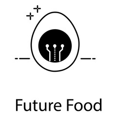 Future Food Icon for Sustainable Nutrition Technology and Innovative Modern Agriculture