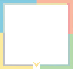 Minimalist Abstract Border with Pastel Colors