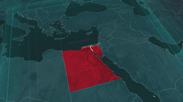 Zoom in to the map of Suez Canal with text, textless.