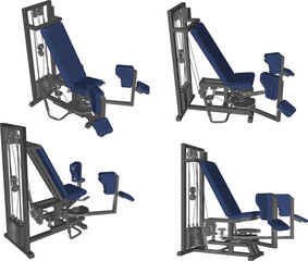 Vector sketch illustration of fitness equipment design for sports to shape the body to be fuller and healthier