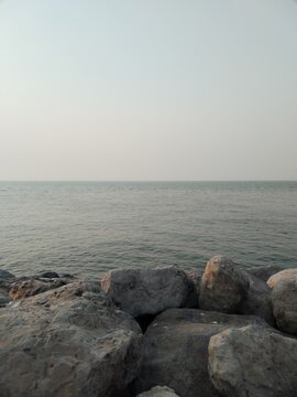 rocks and sea