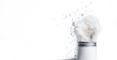 White climbing chalk powder burst for sports and fitness training  on Transparent Background