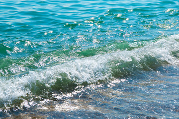 Blue sea water background texture