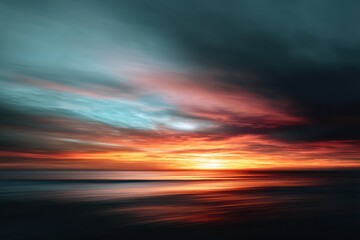 Obraz premium Abstract Sunset Sea Motion Blur Texture Background