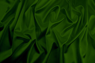 Green satin, silk, texture background