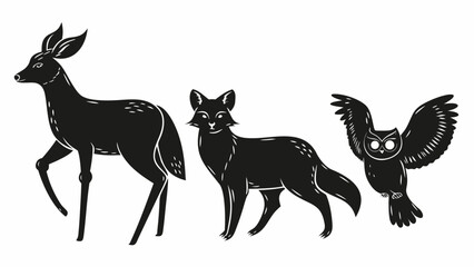 Enchanting woodland creatures artfully designed with a rustic, vintage charm for nature lovers everywhere