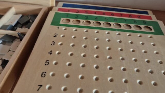 Practical materials on the Montessori method for alternative learning of the concept of division in mathematics in preschool and elementary school. Montessori education.