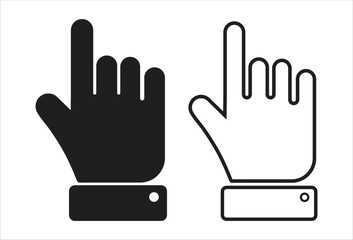 Obraz premium Hand icon set. click icon vector. hand click. pointer