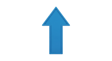 Isolated Directional Up Arrow Illustration, Indicates Advancement or Progress, Pointing Upward