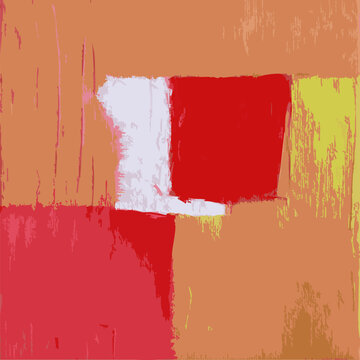 Illustration Vecteur Art Abstrait Contemporain Moderne Peinture Tableau G&eacute;om&eacute;trique Multicolore Plan Architecture Carte Expression