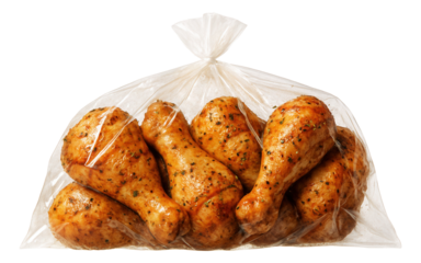Beef dumpling with a decorative parsley sprig on a round porcelain dish.